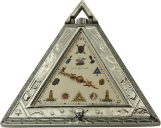 Relógio de Mesa com símbolos maçônicos