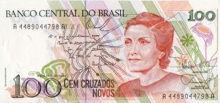 Cédula de 100 Cruzados Novos - Brasil