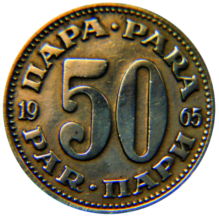 Moeda de 50 Dinar - Iugoslvia