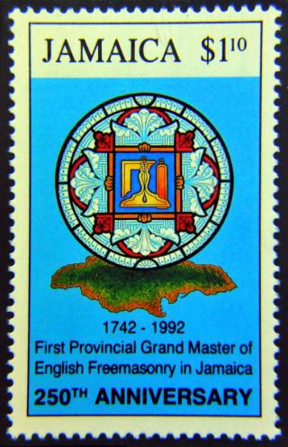 Selo 250 anos de Maonaria Inglesa - Jamaica