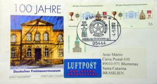 Máximo Postal 100 anos Museu Maçônico - Alemanha