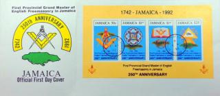 Máximo Postal 250 anos Maçonaria - Jamaica