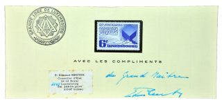 Envelope 175 anos Grande Loja Maçônica - Luxemburgo