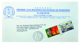 Envelope da Grande Loja Maçônica do Estado de Rondônia