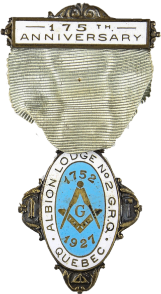 Medalha da Loja Manica Albion n2