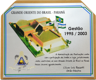 Peça Decorativa do Grande Oriente do Brasil - Paraná